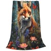amepay Fox Blanket Gifts for Kids Girls Forest Flowers Animal
