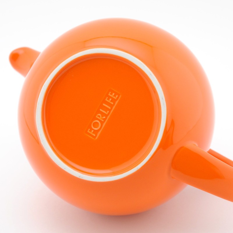FORLIFE Curve Teapot with Infuser, 24-Ounce, Carrot