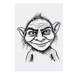 'Mischievous Troll' Temporary Tattoo - Water Resistant, Skin-Safe, Non-Toxic Transfer (TO00075335)