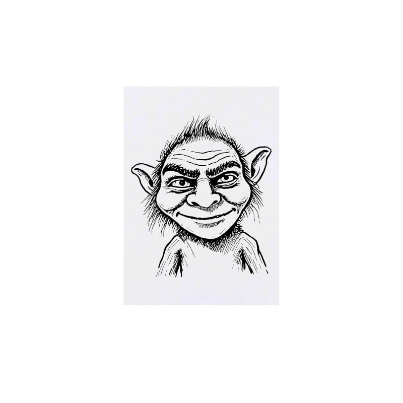 'Mischievous Troll' Temporary Tattoo - Water Resistant, Skin-Safe, Non-Toxic Transfer