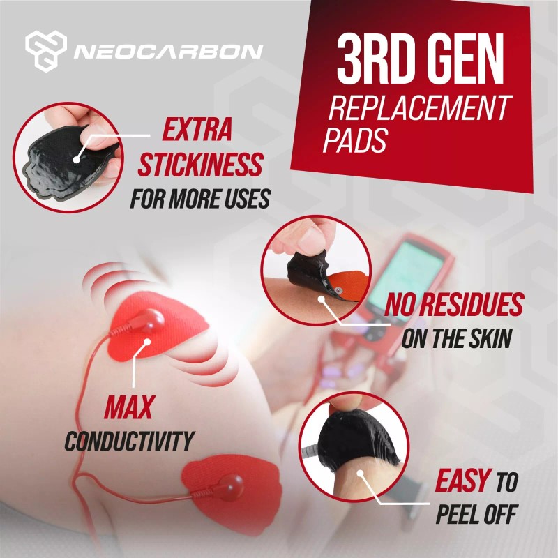 Neocarbon Reusable Electrode Pads for TENS EMS Unit 20 Replacement