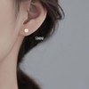 SLUYNZ Sterling Silver Round Simulated Diamond Stud Earrings for Women