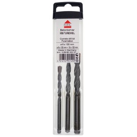 KEIL MS5 Turbo Keil, 3-Piece Hammer Drill Bit Set with Cylinder Shank 6-8-10 mm