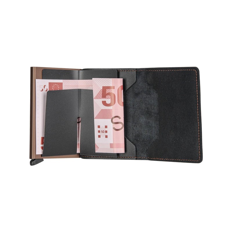 Secrid Men's Wallet Case, 16 mm Slim, Black Brown, Einheitsgröße