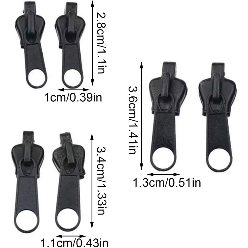 Fix Zippers | 6 Removable Zipper Repair Reusable, Convenient Head