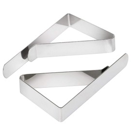 TRIXES 12PC Pack of Silver Table Cloth Clips - Adjustable Metal Clips - Tablecloth Clamps for Outdoor and Indoor Furniture - Home Use - Party Picnic BBQ Garden Accessories