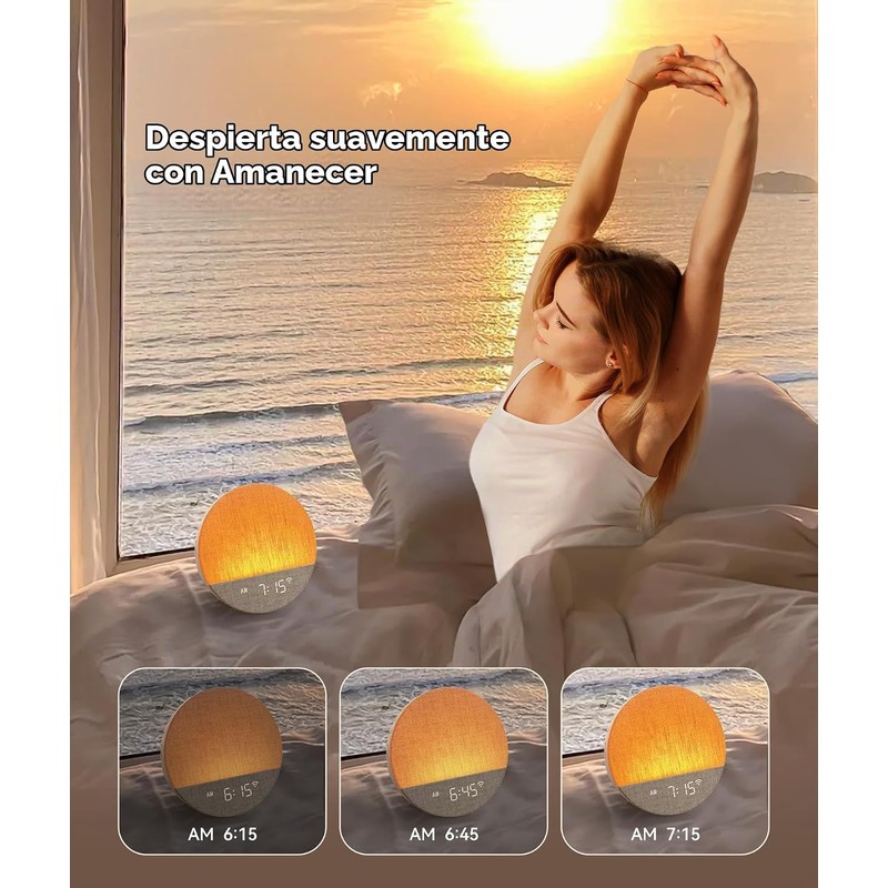 Dreamegg Sunrise 1 Despertador con Luz Amanecer y Sonidos para