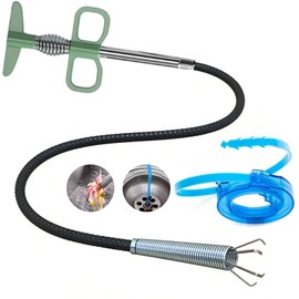 35" Flexible Drain Snake Grabber Tool, Upgraded Hair Clog Remover for Sink, Shower & Bathtub, Easy Reach Plumbing Weasel