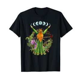 Wiccan Gifts for Women Wicca Shirt Cauldron Wicca Floral T-Shirt