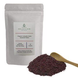 Wildcrafted Icelandic Dulse Flakes by Holistic Bin - Finest Culinary Grade Nordic Sea Vegetable Superfood