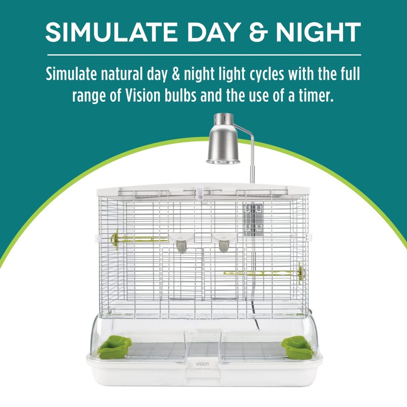Hari Vision Compact Cage Lamp Fixture, Bird Cage Lighting Accessory,