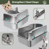 YAOFREELAND All Stainless Steel Litter Box with Lid, 24 "X16