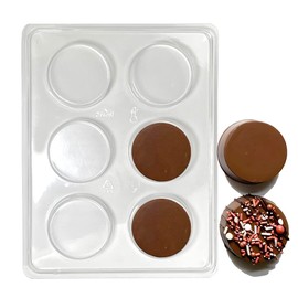 Oreo Cookie Chocolate Mold Plain Chocolate Covered Cookie Mold, Pack of 5, 6 Cylinders Each, Mold for Chocolate Covered Oreos,Candy, Cookies,Soap.