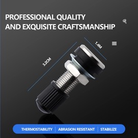 FanPaYY 2 x tyre valves, rim valves with dust caps, tubeless valve, metal valve stems for car, motorcycle, tyres