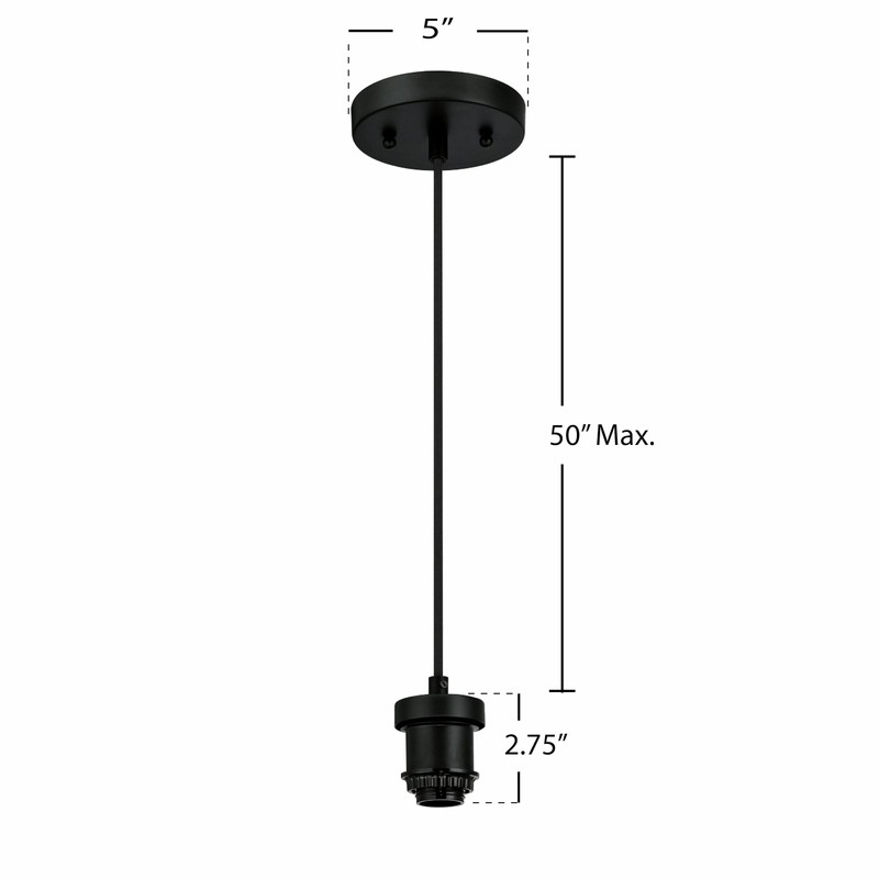 Westinghouse Lighting 6346814 One-Light Black Pendant Kit