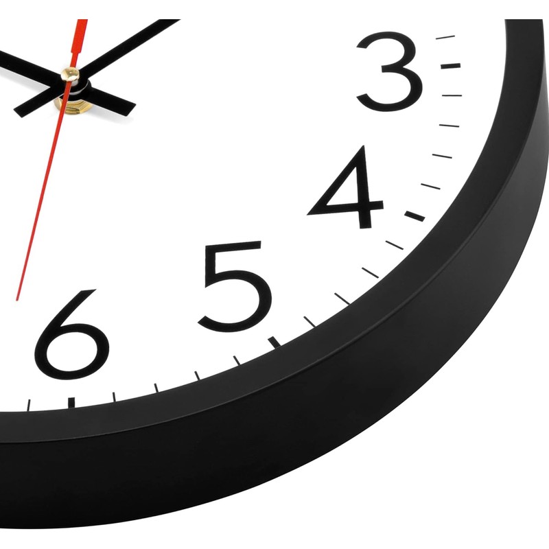 Lumuasky 14 Inch Wall Clock Battery Operated Silent Non-Ticking Large