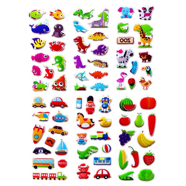 KGDUYC 3D Stickers, Fridge Magnets, Cute Fridge Magnets with Animals Suitable for Various Furniture, Scrapbook, Baby Gifts (6 Photos)