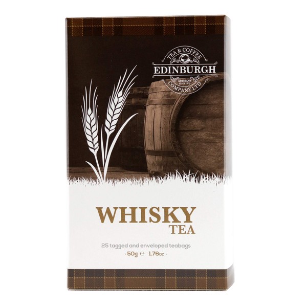 Edinburgh Tea & Coffee Company Whisky Flavoured Black Tea, 25 Count Envelope/Tag Teabags (Pack of 3)