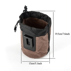 Nail/Screw Work Pouch，Tightening Soft Bag with Drawstring Metal Clip-On Tool Pouch for Tools Screws and Nails,Ideal for Electrician Plumber Carpenter Contractor Handy Man and Any Tradesperson