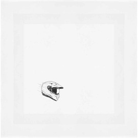 'Motorbike Helmet Side View' Cotton Napkin/Dinner Cloth (NK00040388)