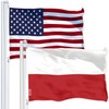 USA American & Poland Polish Flags 3x5 FT Combo Printed