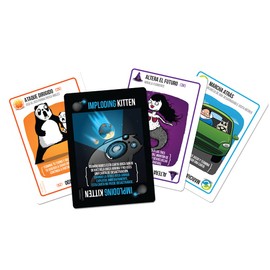 Exploding Kittens Imploding Kittens Expansion Card Game for Cat Lovers and Explosions from 7 Years 2 to 6 Players 15 Minutes per Game Spanish