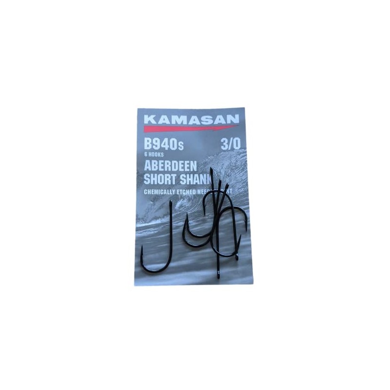 Kamasan B940s Aberdeen Short Shank 6 Hooks Size 3/0
