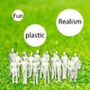 XIAOBUU 100 Pcs 1:75 New White Unpainted Character Models, Miniature