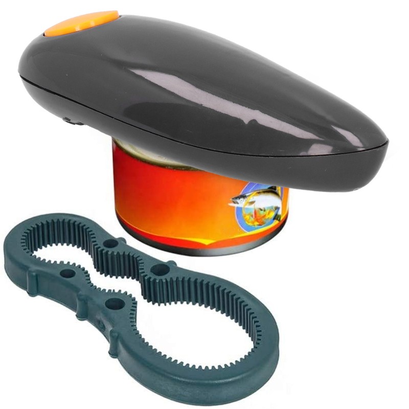 Black Automatic Can Opener OneTouch Electric Tin Bottle Opening Tool