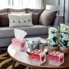 Fourluoo 12 Pack Valentine's Day Heart Facial Tissues Cube Face