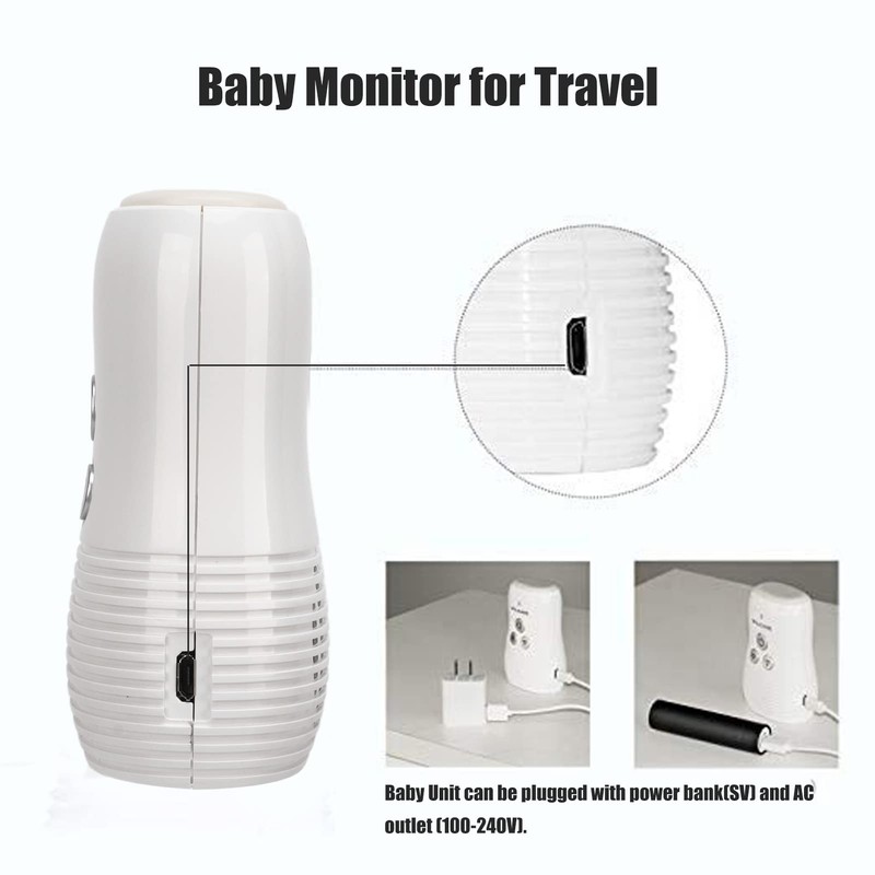 DM221 Audio Baby Monitor, 1000ft Range, Vibrating Sound Alert, Talk