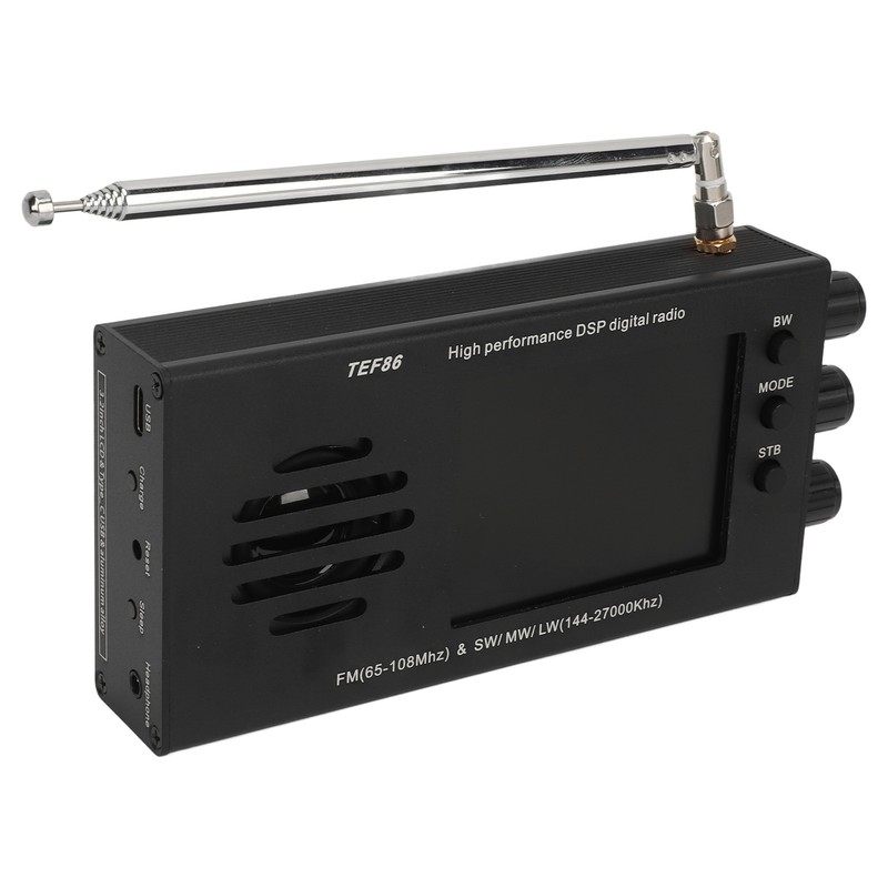 TEF86 Radio Receiver 3.2 Inch LCD Screen Display Radio Receiver