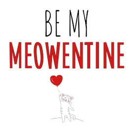 Cute Valentines Card Girlfriend | Be my MEOWentine Valentine’s Day Card for boyfriend Husband Wife Him Her Anyone | Nice Cute Luxurious Card to the one I love | Pet Cat | Size 15cm x 15 cm