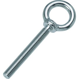 TRUSCO TLTF-6W Long Eye Bolts with Stainless Steel Brim, Forged W1/4 (1 Piece = 1 Bag)