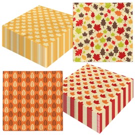 Fall Napkins, 40Pcs Fall Maple Leaves Fall Paper Napkins Disposable Fall Party Decorations Napkins for Thanksgiving Autumn Harvest Party Supplies, Fall Disposable Napkins for Fall Party Supplies