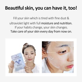 CQMONG CQMONG Diamond Ampoule Sheet Mask (pack of 10) Korean Collagen Face Facial Mask Pack for Elastic Skin, Vitality, Moisture, Brilliance, Nutrition, Skin Soothing | Skincare