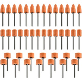 42 Pcs Grinding Wheel Head,Abrasive Mounted Stone Grinding Wheel Head,Mounted Grinding Stone Set, Sanding Drill Bits with 1/8" Shank for Grinding Deburring Polishing