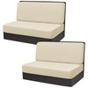 Gollense RV Dinette Cushion Covers, Stretch Velvet Camper Dinette Cushion