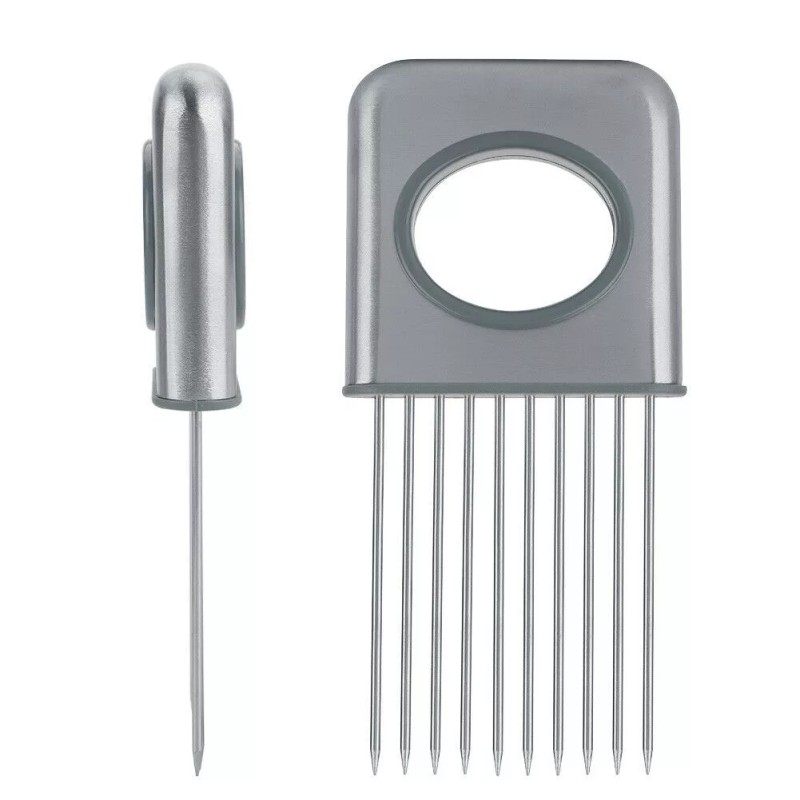 Kitchen Onion Holder for Slicing Stainless Steel Vegetable Potato Cutter