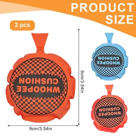 SIRLOMU Pack of 2 Retro Fart Cushions Pups Gag Joke Item Party (Red, Blue)