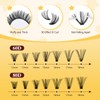 QUEWEL Lash-Clusters 320Pcs 60D+80D DIY Lash Extension Kit Mix 12-18mm