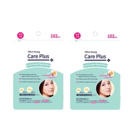 Acne Cover Spot Patch for Olive Young Care Plus Spot Patch (102ea) Acne Spot Pimple Absorbing Cover Patch, Moist Wound Dressing for Skin Trouble Acne Pimple Care Hydrocolloid Patch (102ea x 2packs)