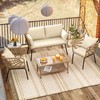 YITAHOME 2 Pieces Patio Furniture Set, All-Weather Wicker Loveseat with