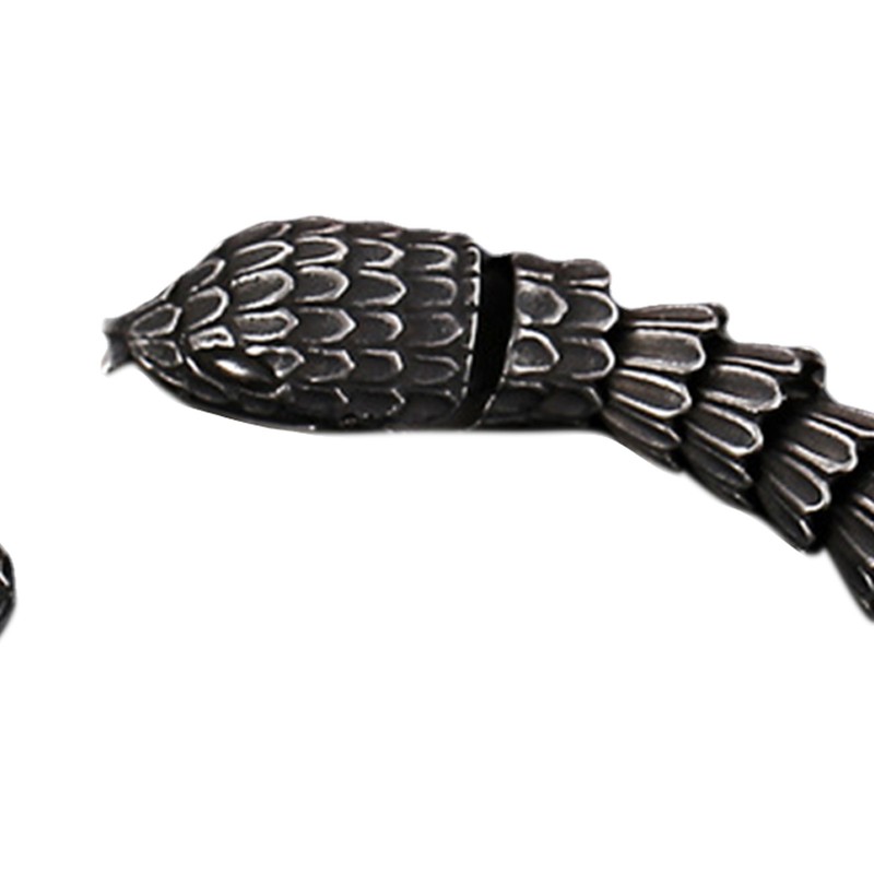 21cm Titanium Steel Bracelet Snake Shaped Men Stylish Bracelet for