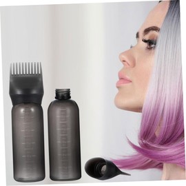 FRCOLOR Pack of 3 Root Bottle Applicator for Hair Hair Care Applicator Bottle Root Bottle Comb Hair Dye Bottle Comb for Hair Dye Bottles Hair Oil Bottle Black