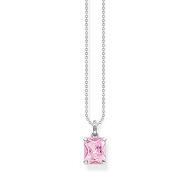 Thomas Sabo Women Necklace Pink Stone 925 Sterling Silver KE1964-051-9