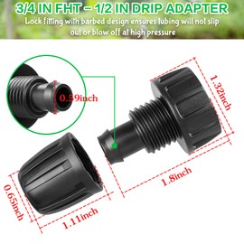 JAYEE Drip Irrigation Tubing Faucet Adapters, 8 Pcs Irrigation Hose Adapter for 3/4" to 1/2" Vinyl Tubing, 3/4 Inch Faucet Connector Adapter Drip Line Parts for Garden Sprinkler Lawn Systems