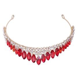 TQUXNGA Bunte Strasssteine schimmernde Haarschmuck für Hochzeitsfeiern, Brautschmuck, Kopfschmuck, Party-Kopfschmuck