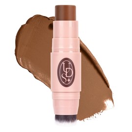 Multi-Use Waterproof Makeup Cream Blush Stick with Brush, Unidollss 3-in-1 Contour Bronzer Blush Stick for Cheeks, Eyes, and Lips, All day wear, Easy Application (07 MOCHA)