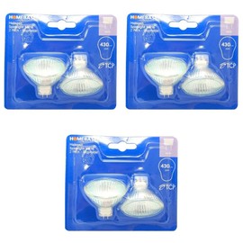 FabFinds MR16 Halogen Spotlight Bulbs Dimmable Warm White 2800K 35W 12V 430Lm TCP Powered (6)